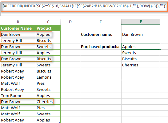 Getting all duplicate occurrences of the lookup value