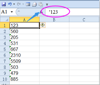 1 - cách loại bỏ dấu nháy trong Excel